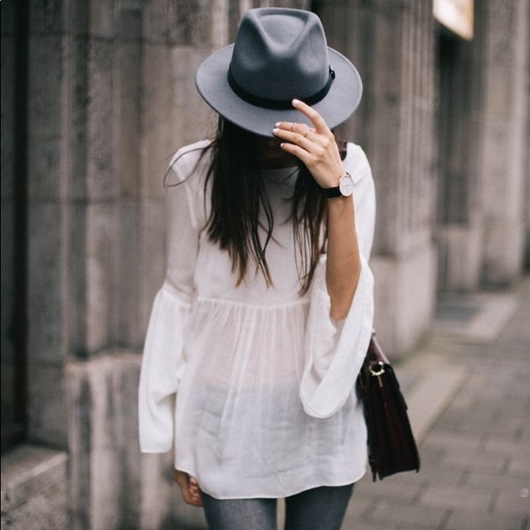 Accessories - Vintage grandpa hipster wool brown fedora hat